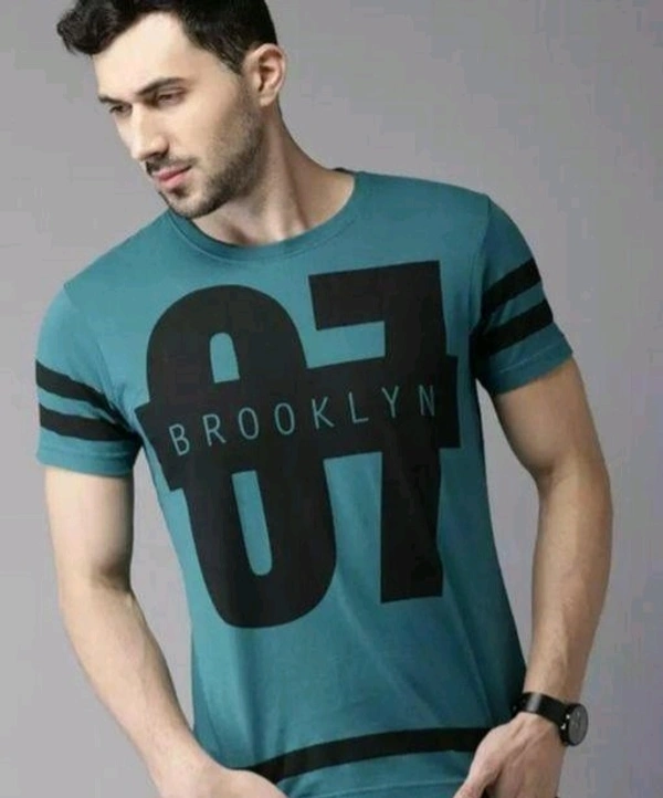 Mens Casual Round Neck T-shirt -65008223 - Atoll, Xl