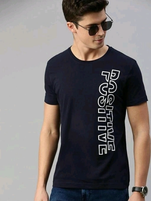 Mens Casual Round Neck T-shirt -65008219 - Black, XL