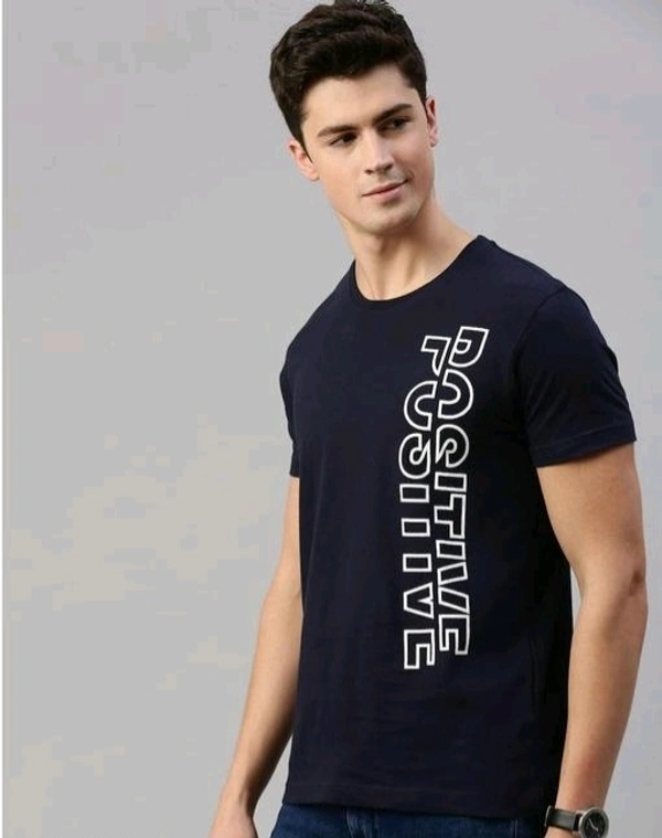 Mens Casual Round Neck T-shirt -65008219 - Black, XL