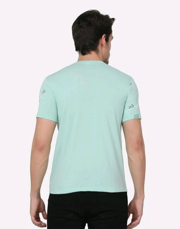 Mens Casual Round Neck T-shirt -51224074 - Snowy Mint, L