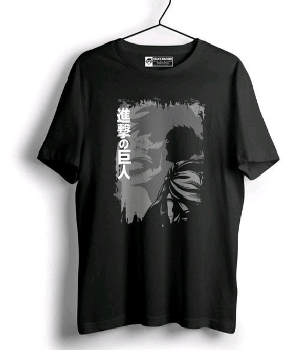 Mens Casual Round Neck T-shirt -304505736 - Black, L