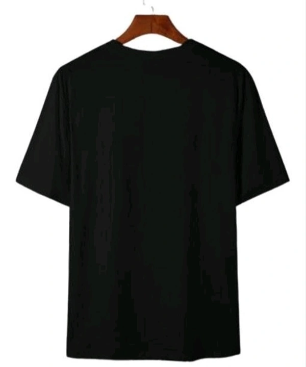 Mens Casual Round Neck T-shirt -304505740 - Black, L