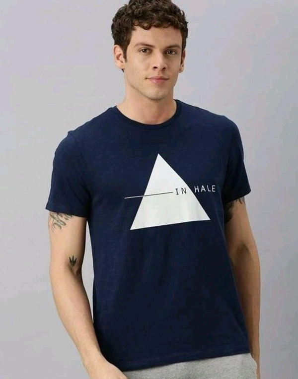 Mens Casual Round Neck T-shirt -87050912 - Ultramarine, L