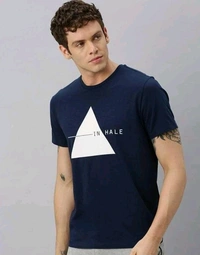 Mens Casual Round Neck T-shirt -87050912 - Ultramarine, L