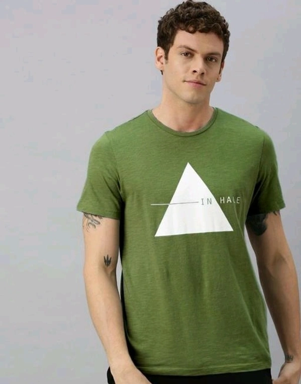Mens Casual Round Neck T-shirt -87050913 - Japanese Laurel, XL