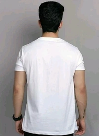 Mens Casual Round Neck T-shirt -87151519 - White, XL