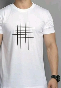Mens Casual Round Neck T-shirt -87151519 - White, XL