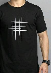 Mens Casual Round Neck T-shirt -87151522 - Black, L