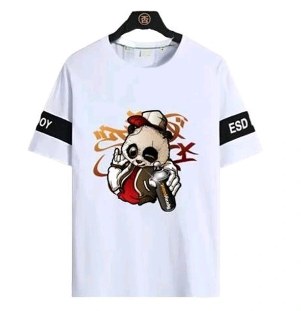 Mens Casual Round Neck T-shirt -327985436 - White, XL