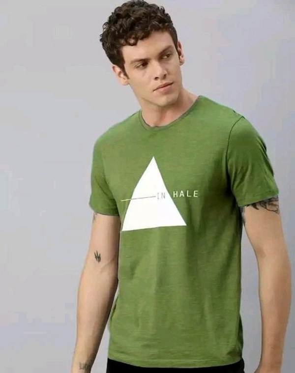 Mens Casual Round Neck T-shirt -87050913 - Japanese Laurel, M