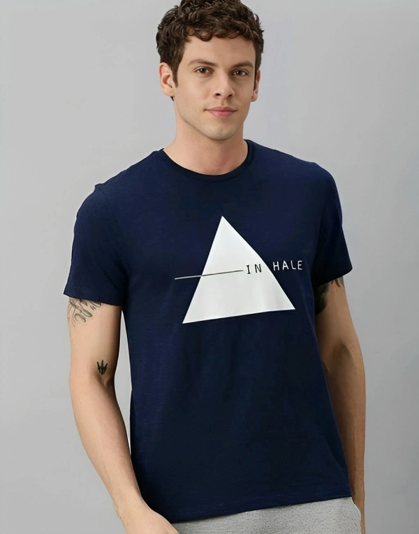 Mens Casual Round Neck T-shirt -87050912 - Ultramarine, M