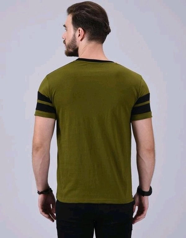 Mens Casual Round Neck T-shirt -191519741 - Verdun Green, S