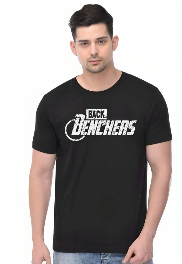 Mens Casual Round Neck T-shirt -5272644 - Black, S