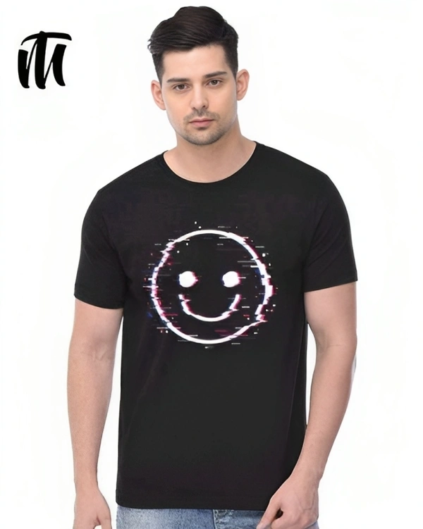 Trendzo Mens Casual Round Neck T-shirt- 8815679 - Black, M