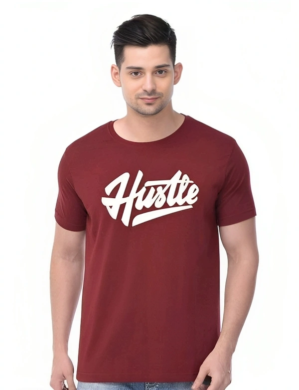 Trendzo Mens Casual Round Neck T-shirt- 5272844 - Red, M