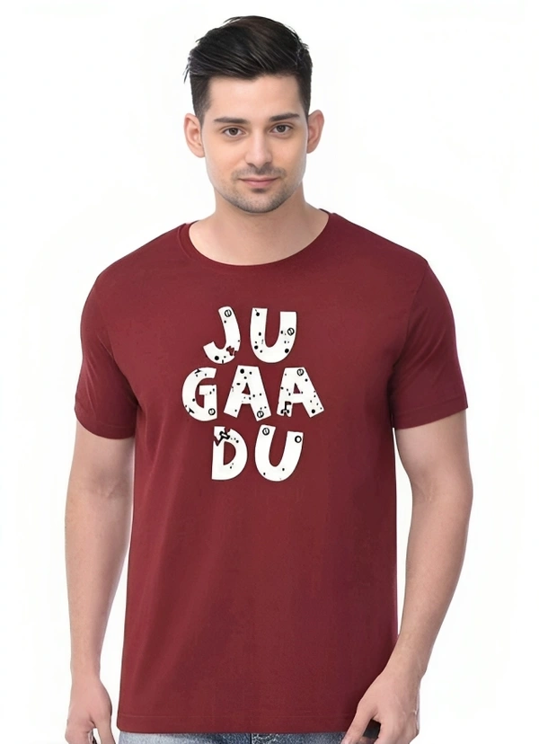 Trendzo Mens Casual Round Neck T-shirt- 5272845 - Red, L