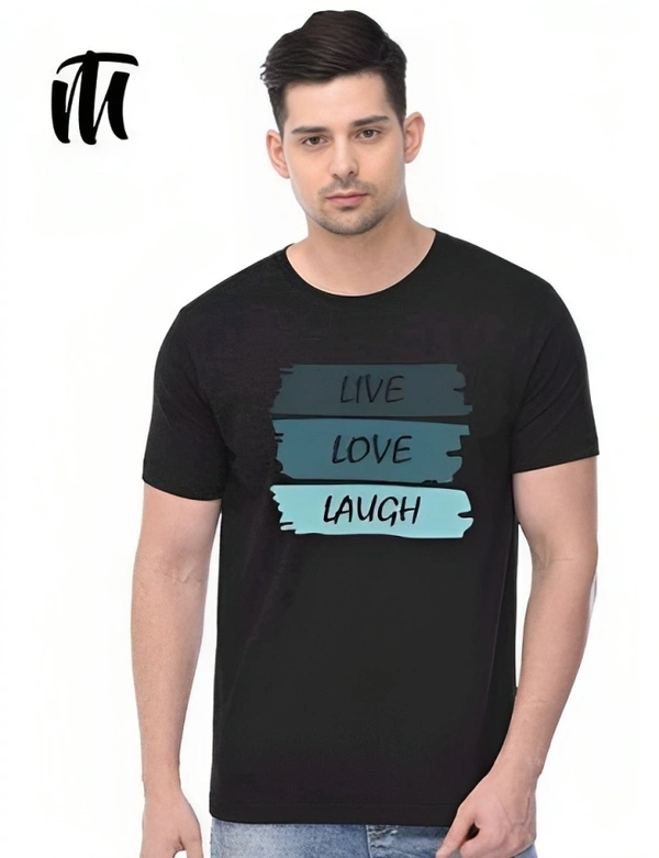 Trendzo Mens Casual Round Neck T-shirt- 7843689 - Black, L