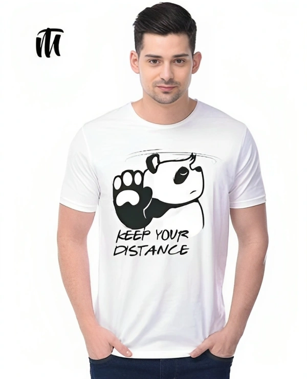 Trendzo Mens Casual Round Neck T-shirt- 9044875 - White, S