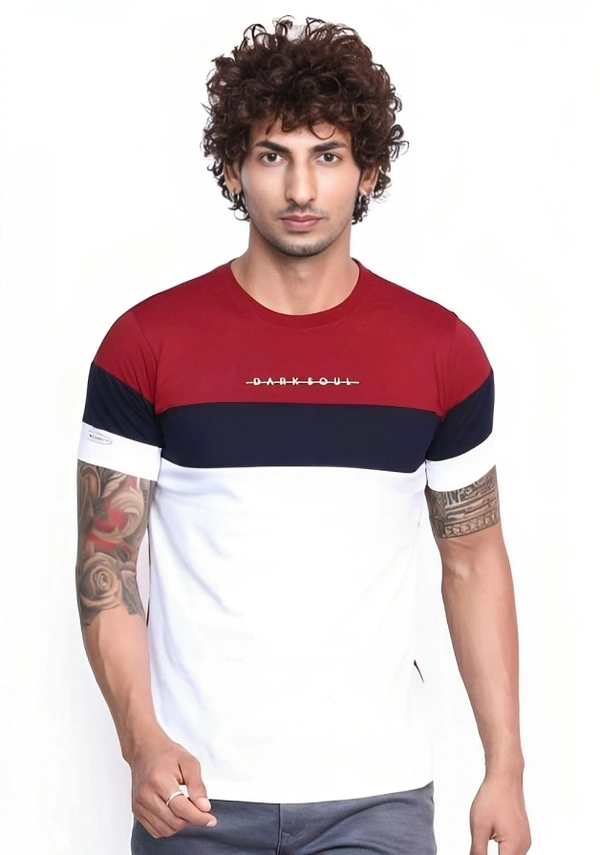 Trendzo Mens Casual Round Neck T-shirt- 347580610 - Red, M
