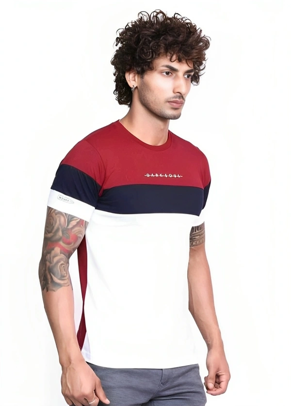 Trendzo Mens Casual Round Neck T-shirt- 347580610 - Red, M