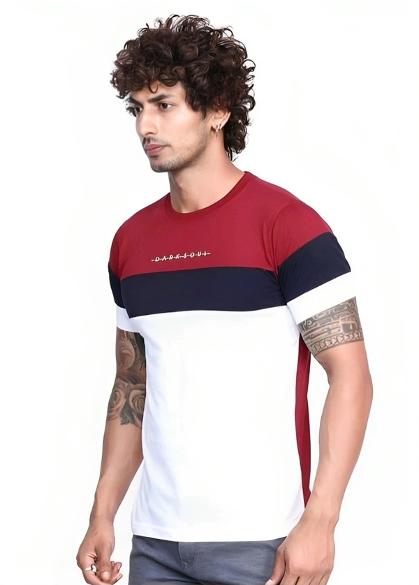 Trendzo Mens Casual Round Neck T-shirt- 347580610 - Red, XL