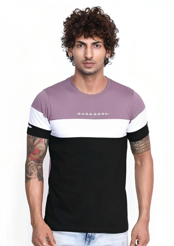 Trendzo Mens Casual Round Neck T-shirt- 347580610 - Lavender Rose, M