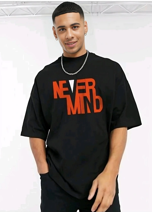 Trendzo Mens Graphic Printed Oversized T-shirt- 172367969 - Black, L