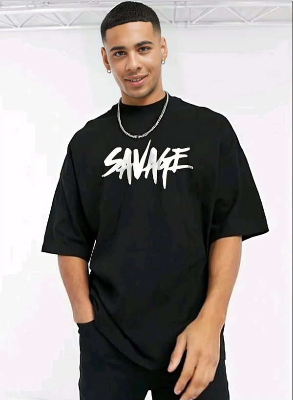 Trendzo Mens Graphic Printed Oversized T-shirt- 172367971 - Black, L