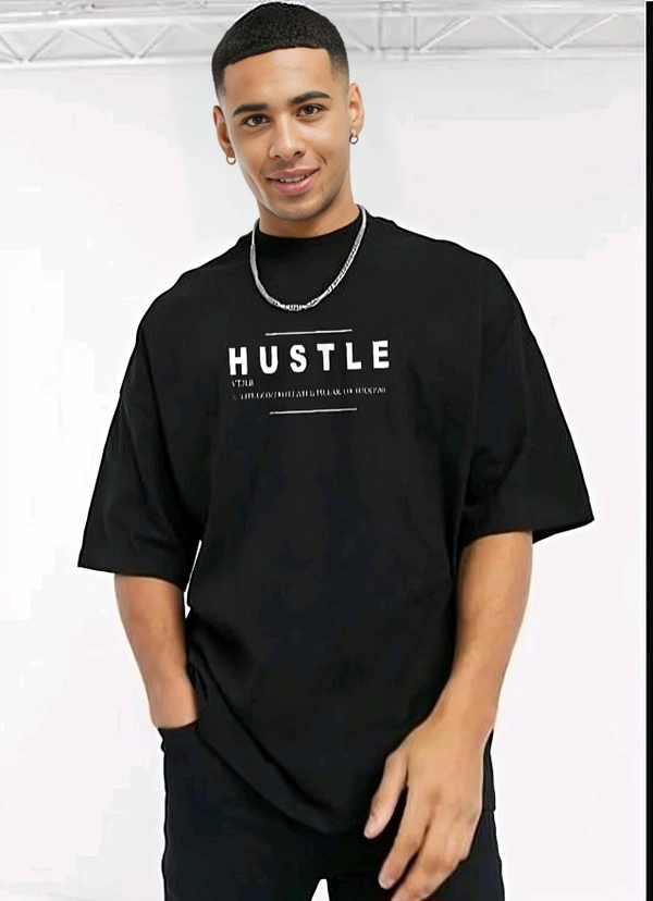 Trendzo Mens Graphic Printed Oversized T-shirt- 172367973 - Black, M