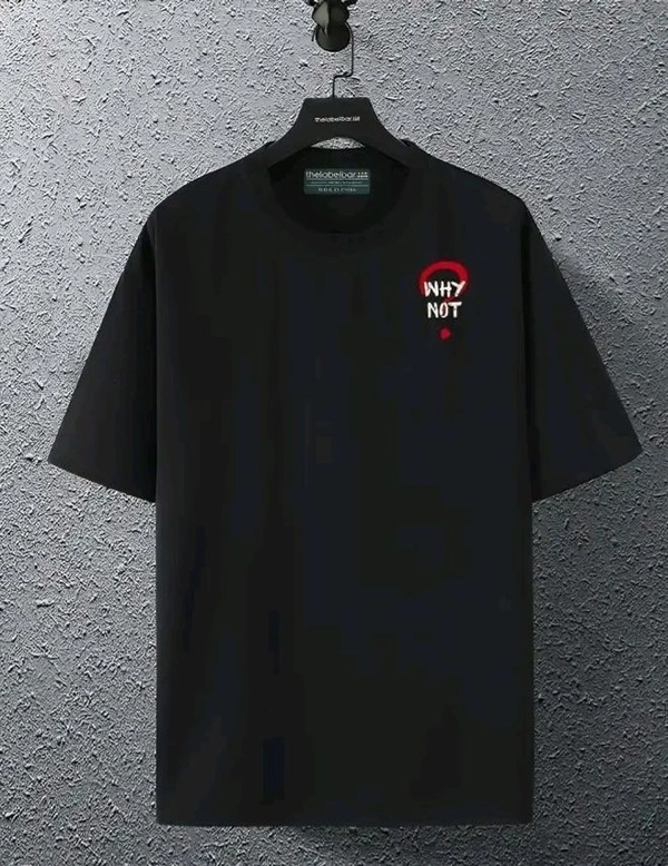 Sindon Men's Oversized Printed Tshirt-345988097 - S, Black