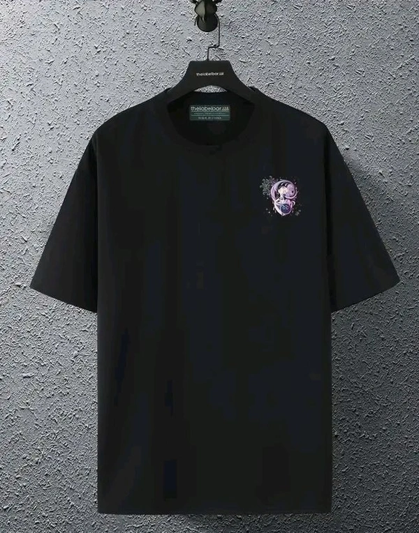 Sindon Men's Oversized Printed Tshirt- 343560927 - Black, S