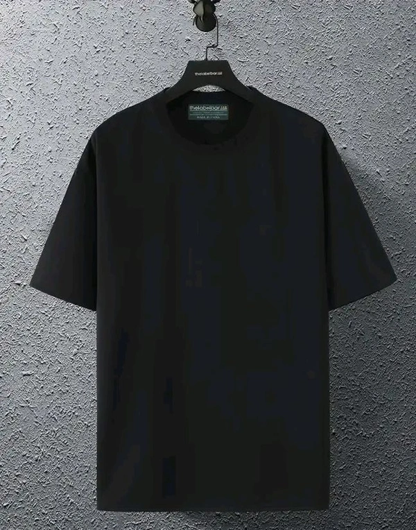 Sindon Men's Oversized Printed Tshirt- 333360531 - Black, S