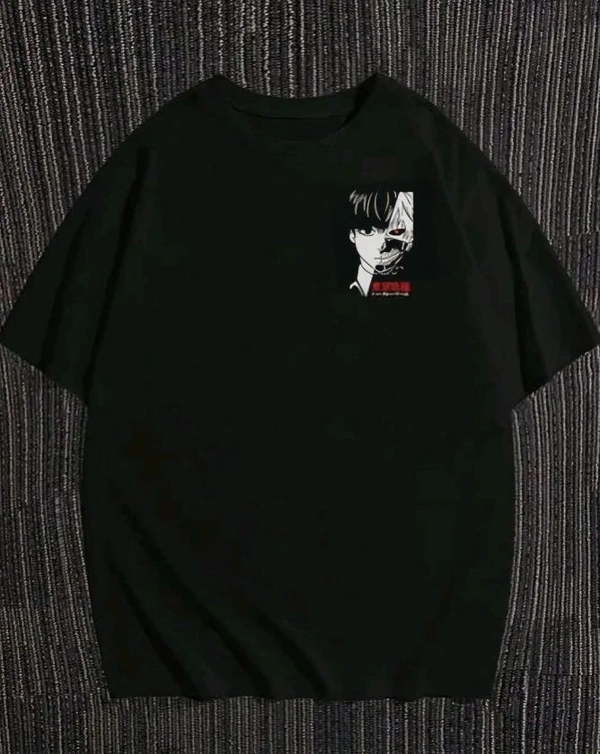 Sindon Men's Oversized Printed Tshirt- 436412312 - Black, XL