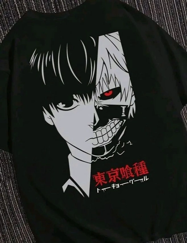 Sindon Men's Oversized Printed Tshirt- 436412312 - Black, XL