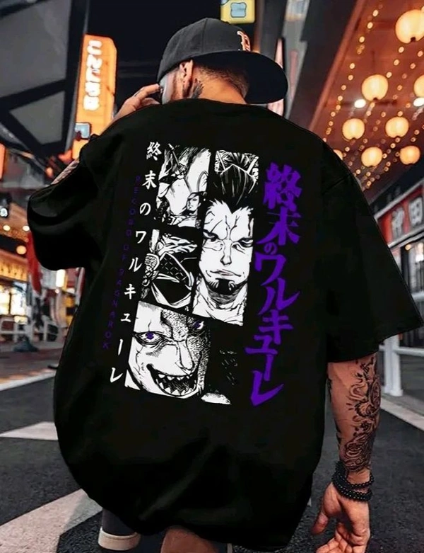 Sindon Men's Oversized Printed Tshirt- 436385440 - Black, XL