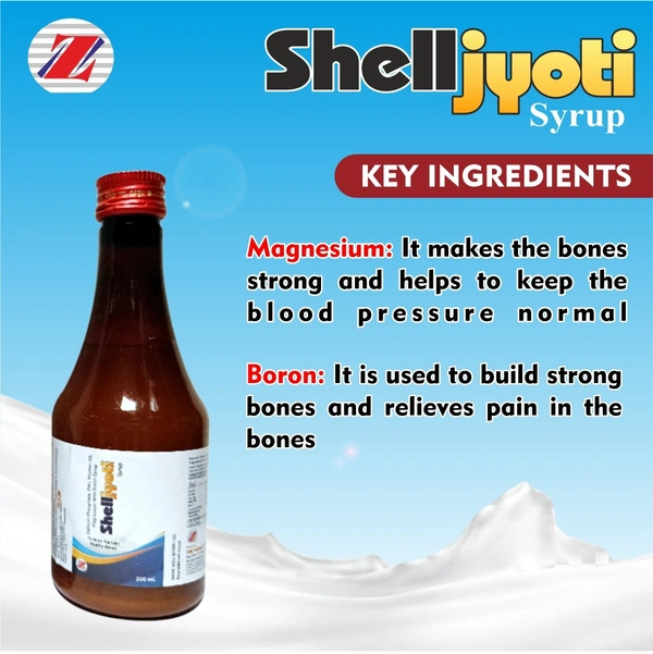 Shelljyoti Syrup — Calcium, Vitamin D3 & Zinc Multinutrient Syrup