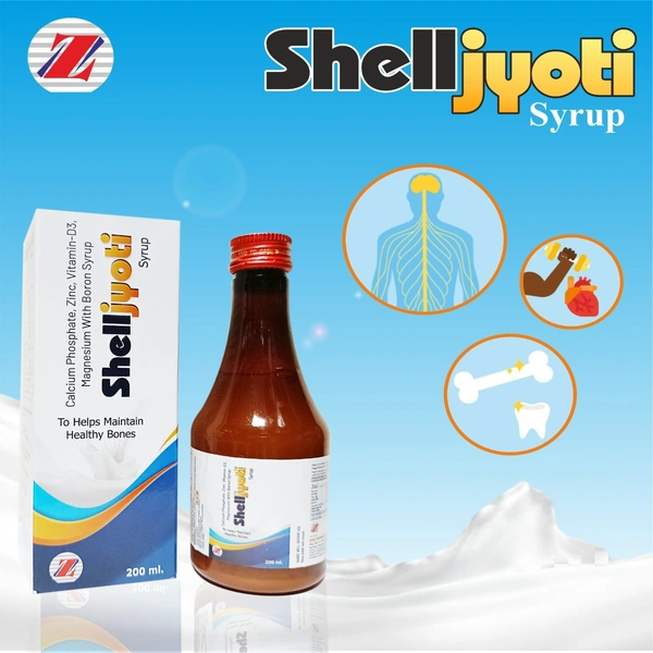 Shelljyoti Syrup — Calcium, Vitamin D3 & Zinc Multinutrient Syrup