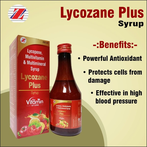 Lycozane™ Plus Syrup — Lycopene & Multivitamin Antioxidant Tonic | Energy, Immunity & Skin Support