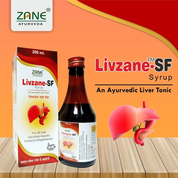 Livjen-SF Syrup — Best Ayurvedic Liver Tonic for Jaundice, Hepatitis & Fatty Liver (200 ml)