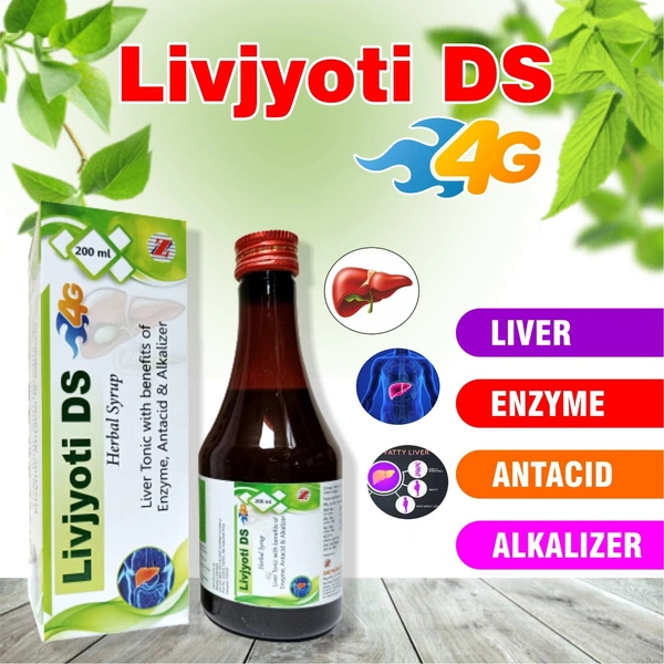 Livjyoti DS 4G Syrup — Ayurvedic Herbal Syrup for Urinary & Hepato-Renal Support | Antiurolithic & Diuretic Herbal Tonic