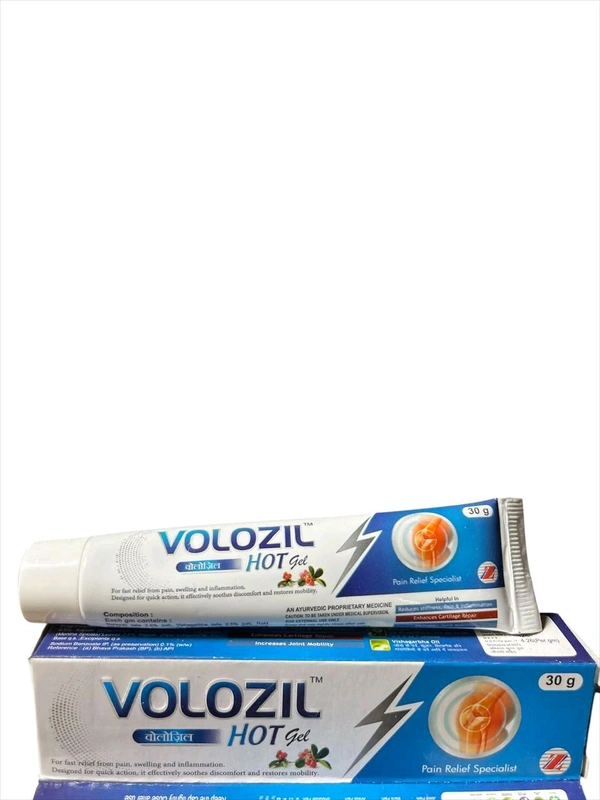 Volozil Hot Gel – Ayurvedic Pain Relief Gel for Joints, Muscles & Back Pain | Zane Ayurveda