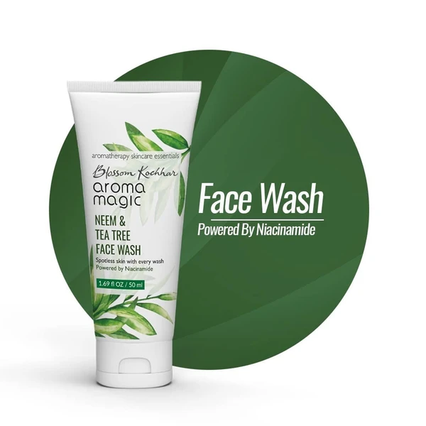 Aroma Magic Neem And Tea Tree Face Wash (PWRD by Niacinamide) - 100 ml