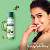 Biotique Cucumber Pore Tightening Toner| Ayurvedic and Organically Pure| Maintains Skins Natural pH |100% Botanical Extracts| Suitable for Normal & Oily Skin Types| 120mL