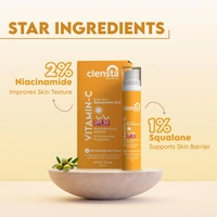 Clensta Daily Glow Sunscreen Gel SPF 50 PA++++ with Vitamin C, Niacinamide and Squalane, UVA/UVB Filters - No White Cast, Non-Greasy, Non-Sticky, Lightweight & Anti-Tan Formula With Fragrance Free | For Men & Women, 50 gm