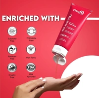 Clensta Red Aloe Vera Face Wash With Vitamin C & Niacinamide For Nourishing, Hydrating & Glowing Skin | Face Wash For All Skin Types For Women & Men 100 Ml