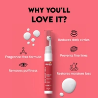 Clensta Red Aloe Vera Under Eye Cream With Niacinamide & Vitamin E | Reduces Dark Circles, Fine Lines & Eye Puffiness | For Men & Women - 15ml