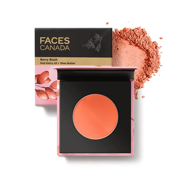 Faces Canada Berry Blush - Call Me Honey 02, 4G | Lightweight Long Lasting Ultra-Matte Hd Finish | Silky Smooth Texture | Melts Effortlessly & Buildable | Absorbs Oil | Shea Butter | Vitamin A & C