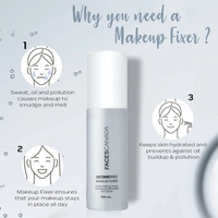 Faces Canada Ultime Pro Makeup Fixer, 100 Ml | Long Lasting Makeup Setting Spray | Keeps Makeup Intact | Hydrates, Soothes & Refreshes Skin | Hyaluronic Acid & Vitamin E Enriched | No Alcohol