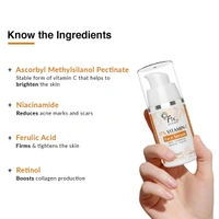 Fixderma 17% Vitamin C Face Serum for Glowing Skin | Retinol Face Serum | Skin Brightening Vit C Serum for Women and Men | Anti Aging Night Face Serum | Niacinamide Serum