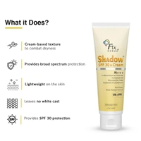 FIXDERMA Shadow Sunscreen Spf 30+ Cream For Dry Skin, Body & Face, Broad Spectrum For Uva & Uvb Protection For Unisex, Non Greasy & Water Resistant, 75g